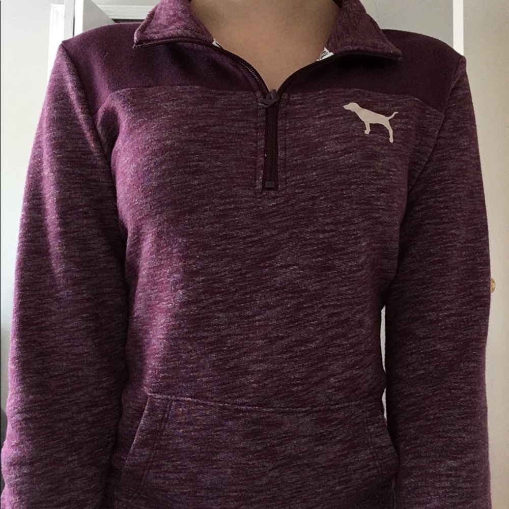 Maroon PINK quarter zip